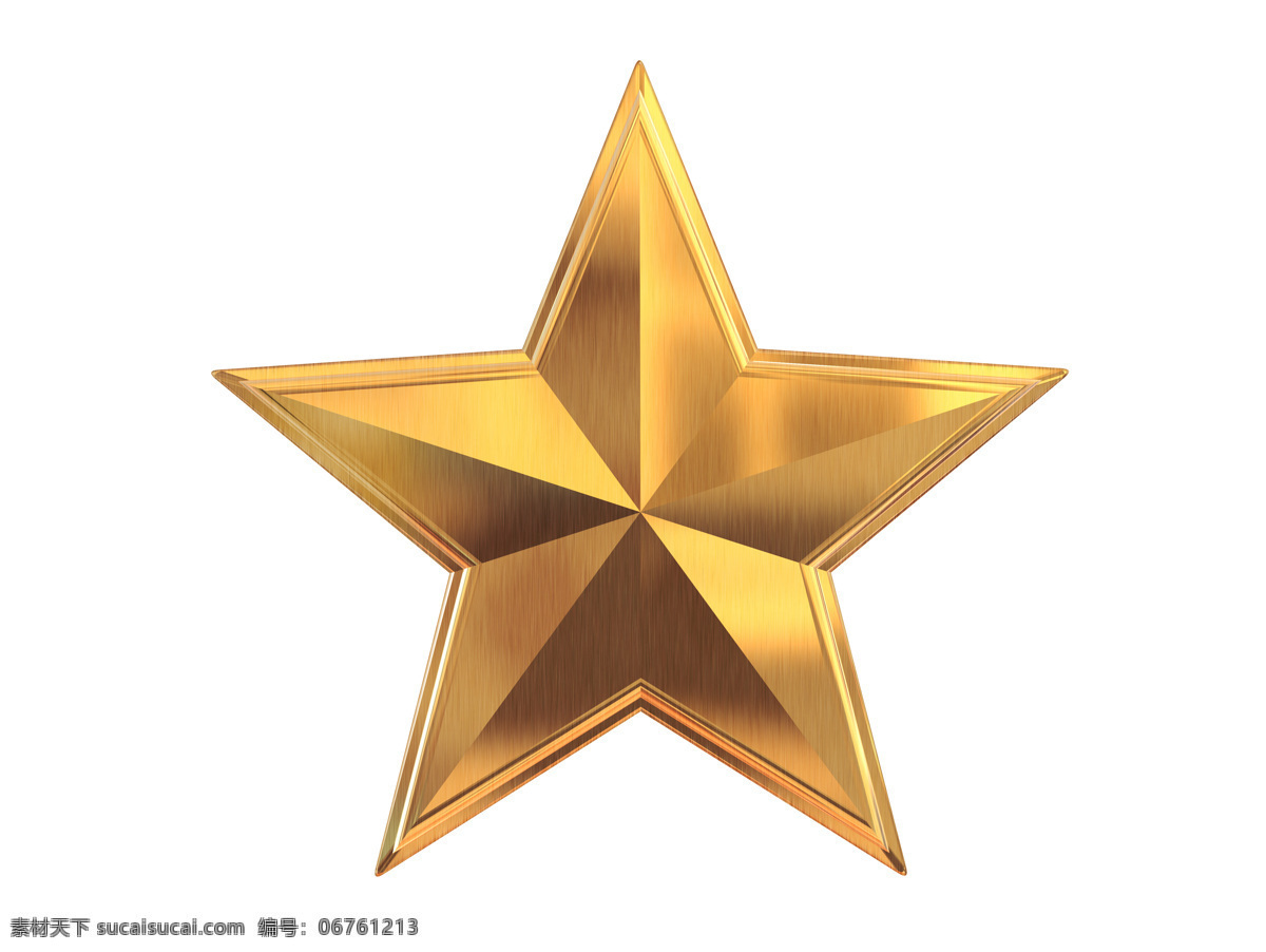 金色五角星 金星 五角星 金属五角星 星星 标志图标 公共标识标志 白色