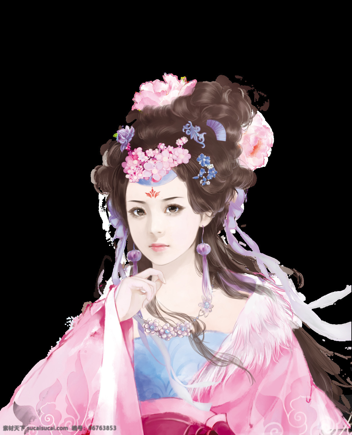 古风 才华 女子 元素 人物