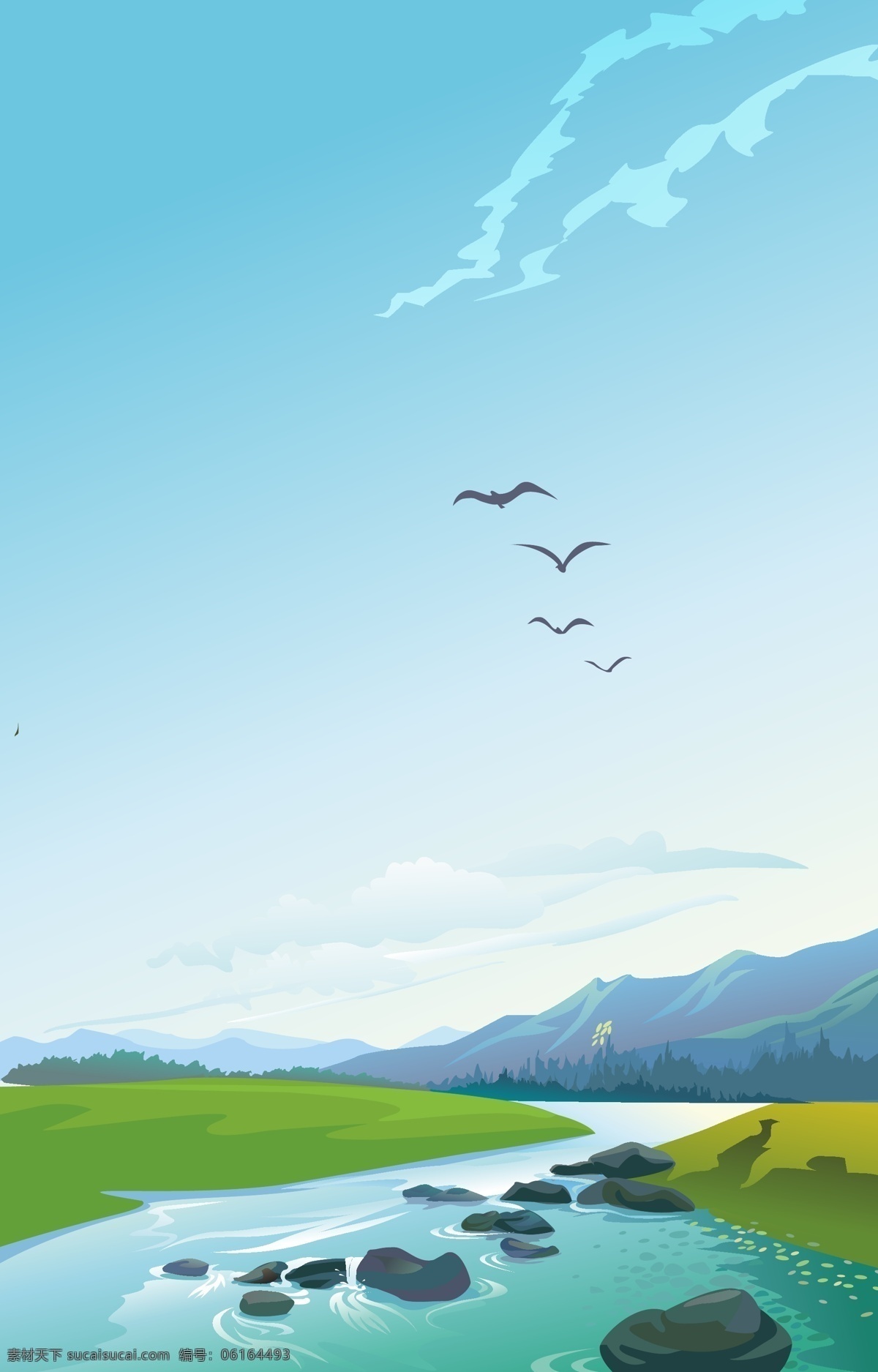 简约 小 清新 春天 风景 背景 唯美 河水 河流 春季 春游 小清新 开春 春天风景 景色 相约春天 分层文件 源文件 高清背景 设计素材 创意合成