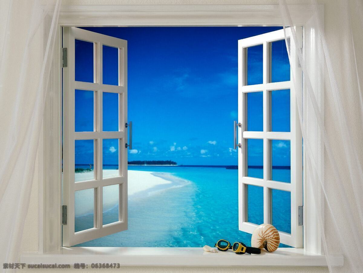 高清 马尔代夫 海景 海边 沙滩 别墅窗外 清澈的海水 蓝蓝的天空 风景 生活 旅游餐饮