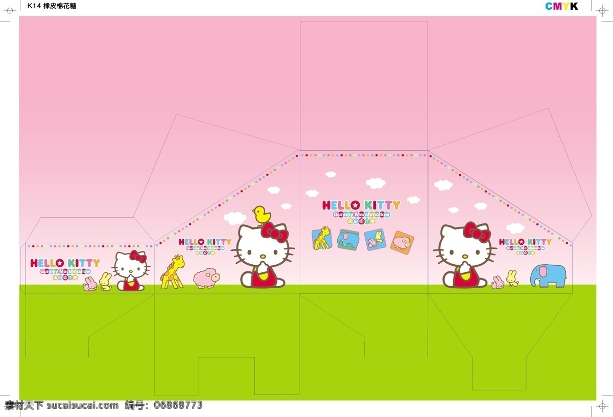 糖果包装 hellokitty 包装设计 矢量