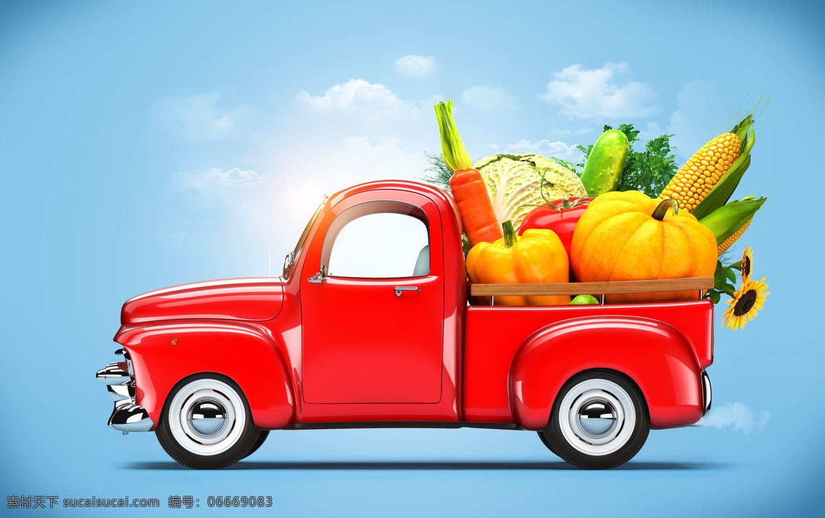 水果创意广告 水果 香蕉 汽车 热带水果 创意设计 创意广告 立体设计 3d设计 广告 传单