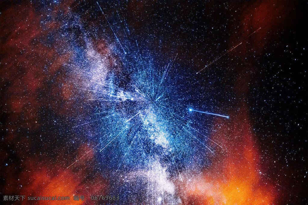 抽象 彩色 渐变 星空 背景 云朵 广告