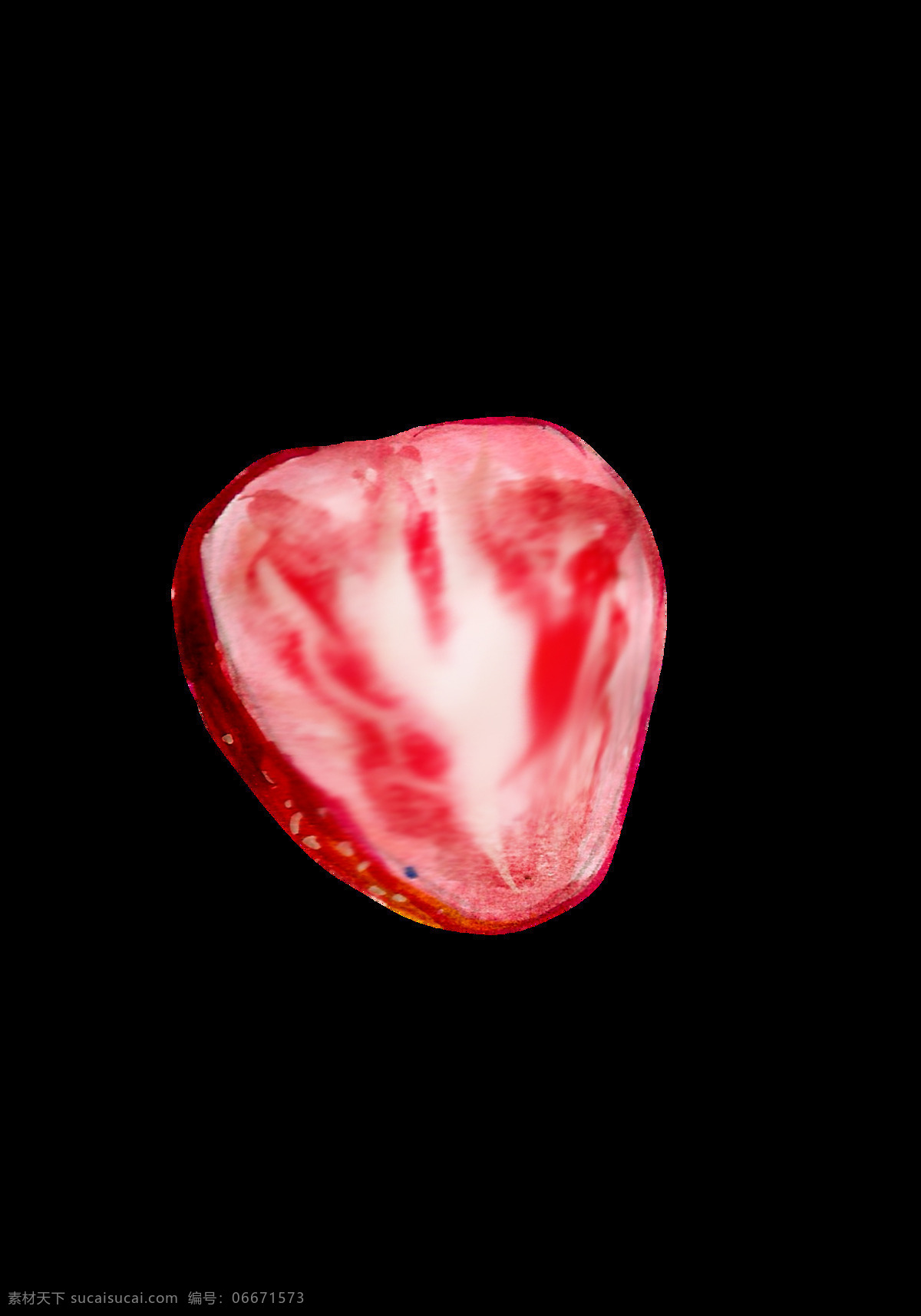 切片 草莓 透明 水果 卡通 抠图专用 装饰 设计素材