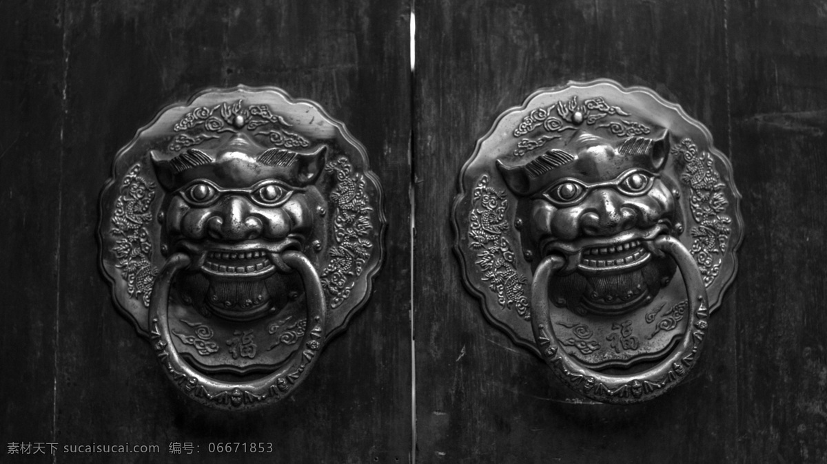 狮头门把手 门把手 门环 狮子 古老 复古 旅游摄影 国内旅游