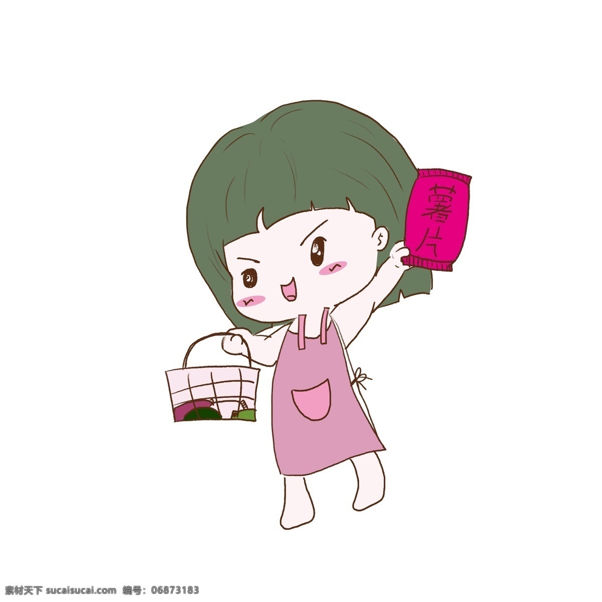 促销 卡通 人物 小女孩