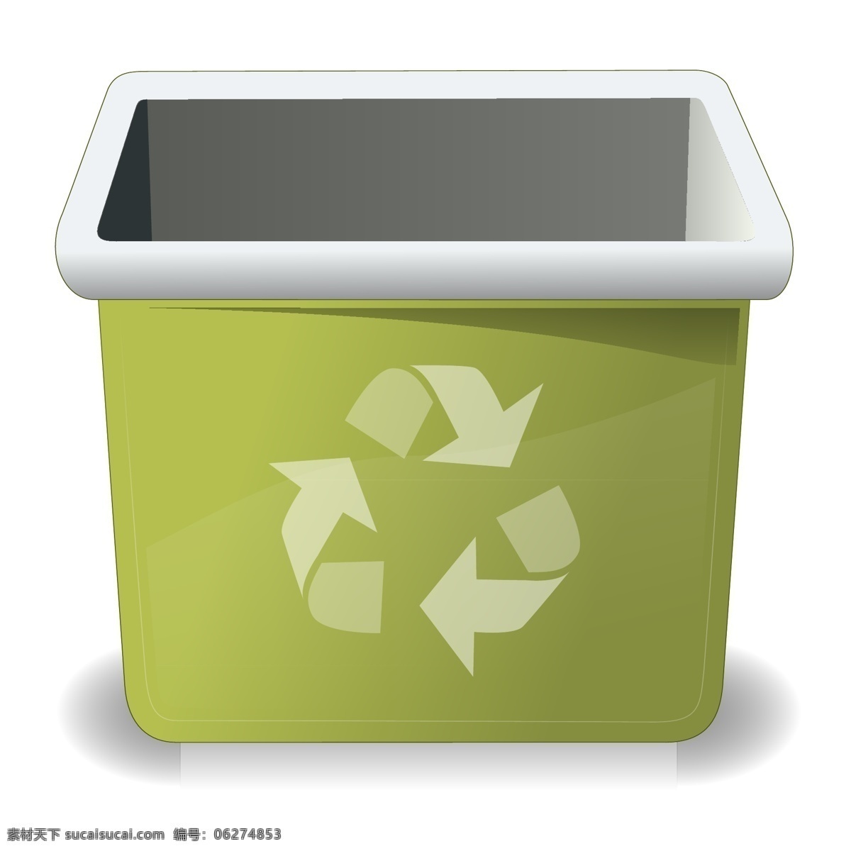 循环 回收 垃圾桶 图标 矢量 标志图标 其他图标