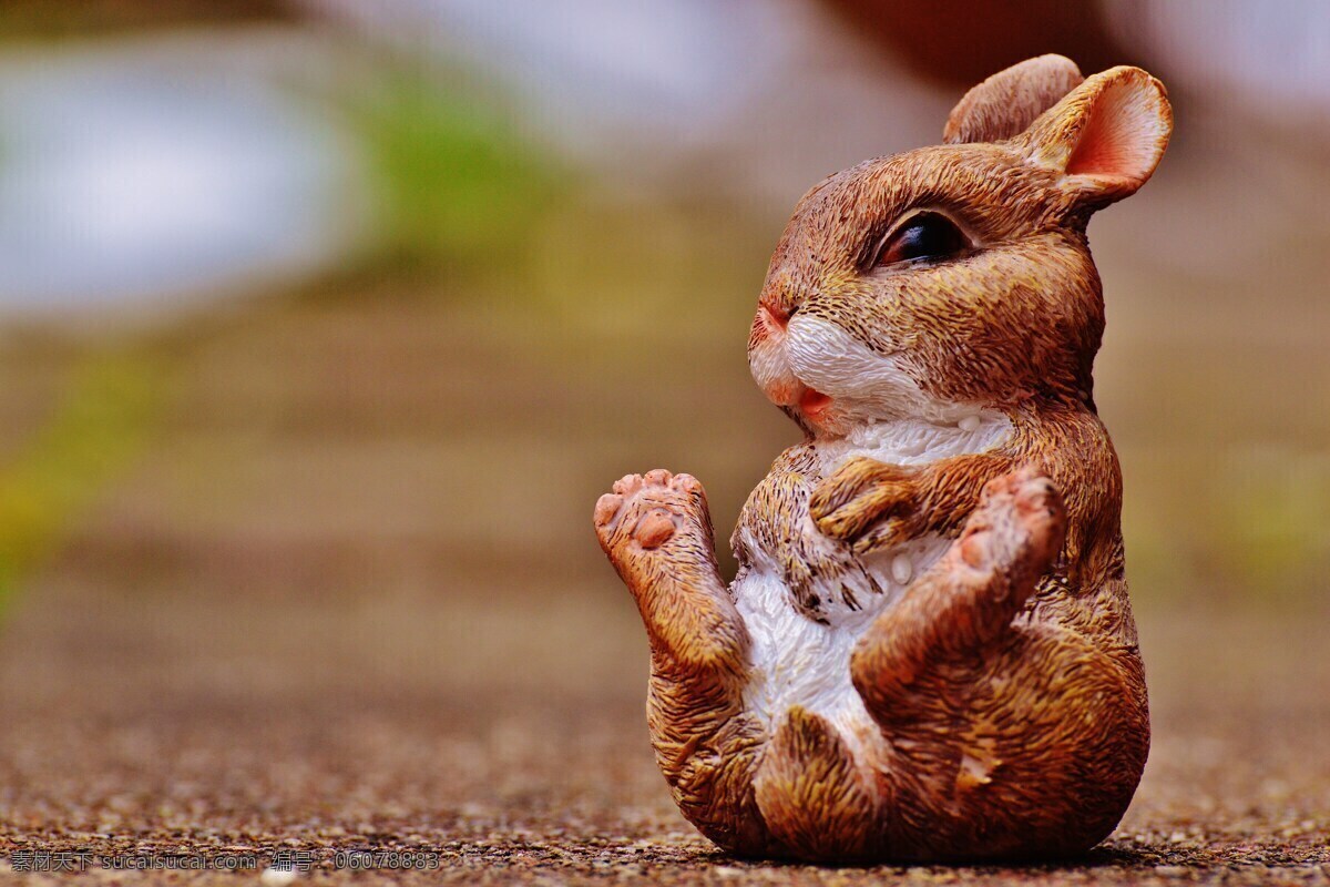 野兔 复活节兔子 复活节 可爱 复活节主题 装饰 棕色
