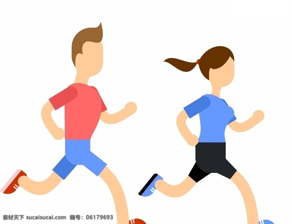 跑步图片 跑步 运动 体育 健身 矢量 x4 设计素材