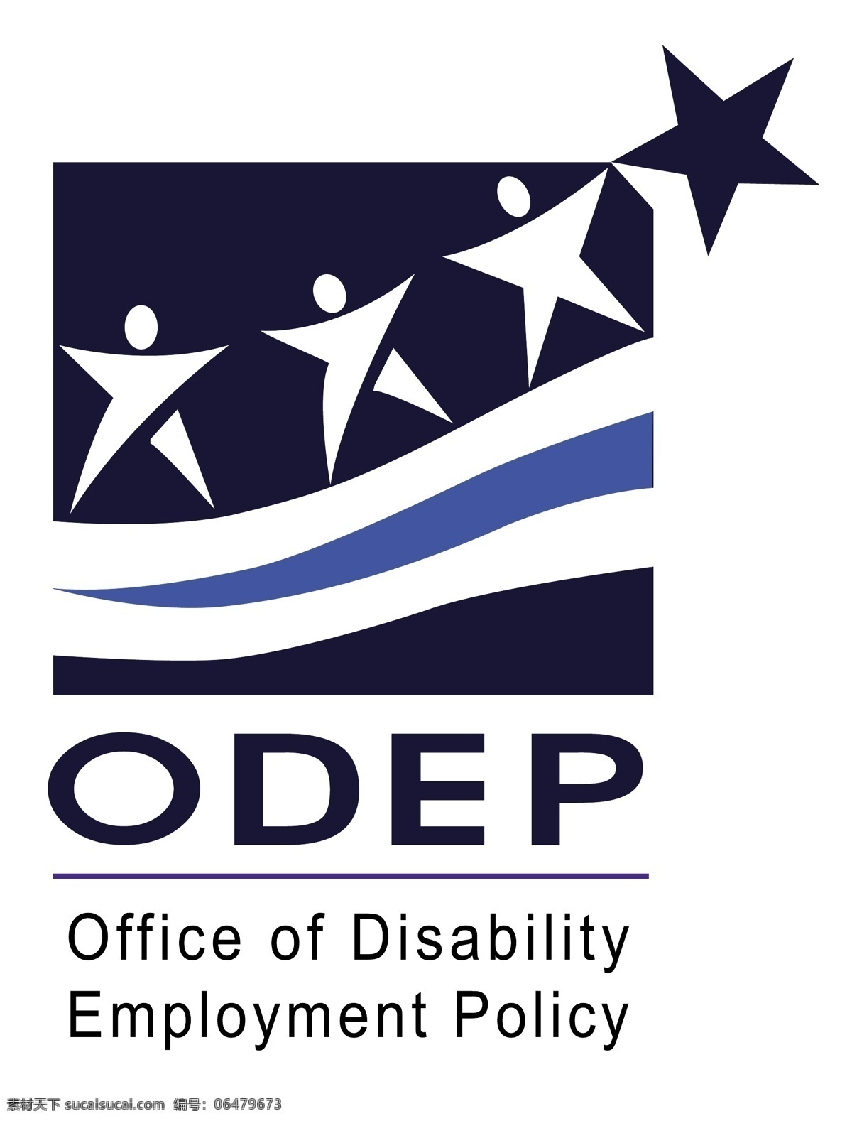 残疾人 就业政策 办公室 odep 就业 自由 政策 标志 psd源文件 logo设计