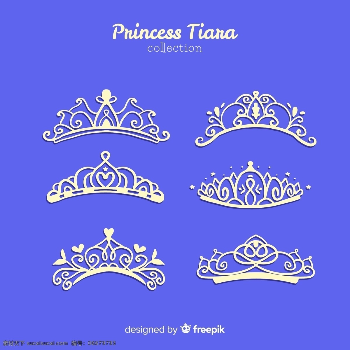 美丽 公主 王冠 紫色 皇家 银色 欧式 公主王子 白马王子 底纹边框 花边花纹