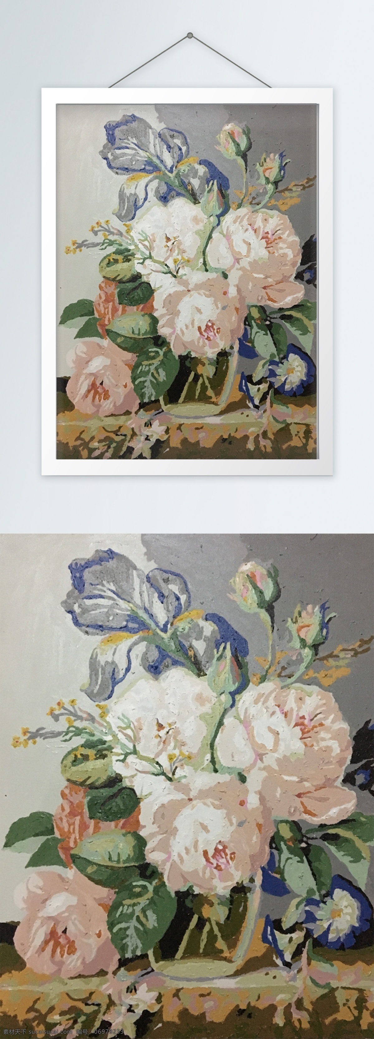 装饰设计 装饰画 花瓶 插画 源文件 墙上挂画装饰