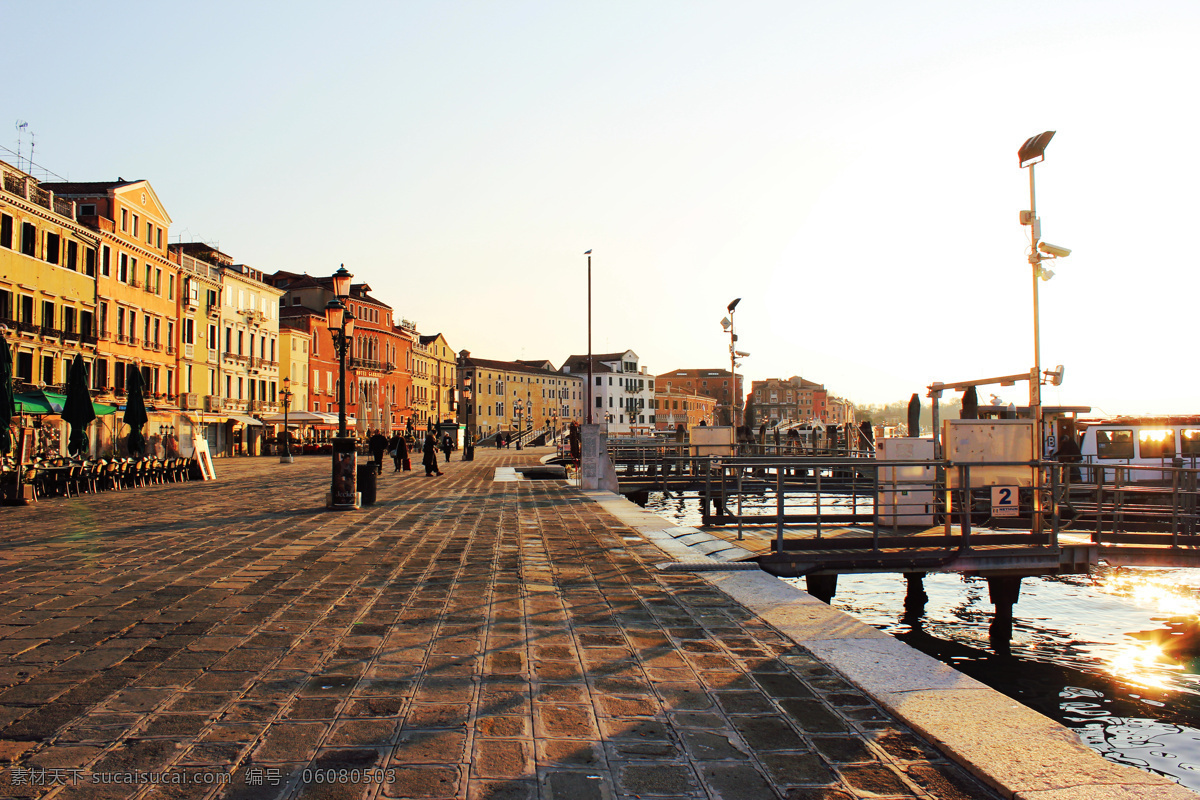 威尼斯码头 威尼斯 港口 码头 水上城市 文艺复兴城市 水城 水上都市 百岛城 清晨 广场 国外旅游 旅游摄影