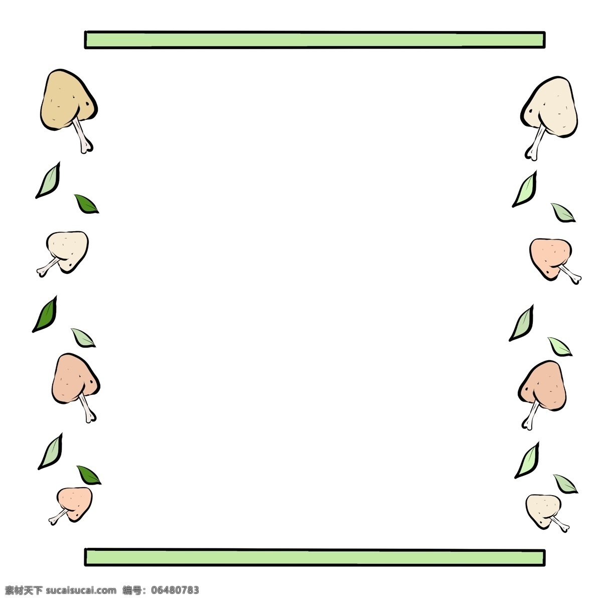 绿色 食物 边框 插画 卡通食物边框 绿色的边框 边框插画 绿色边框插画 食物边框 精美的边框