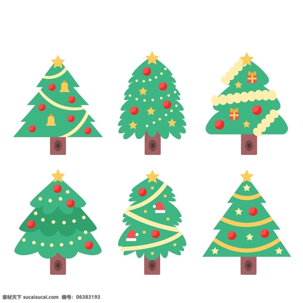 卡通 打扮 好 圣诞树 免 抠 透明 图 圣诞树素材 圣诞树装饰图 圣诞树元素 圣诞节树 圣诞元素 节日元素