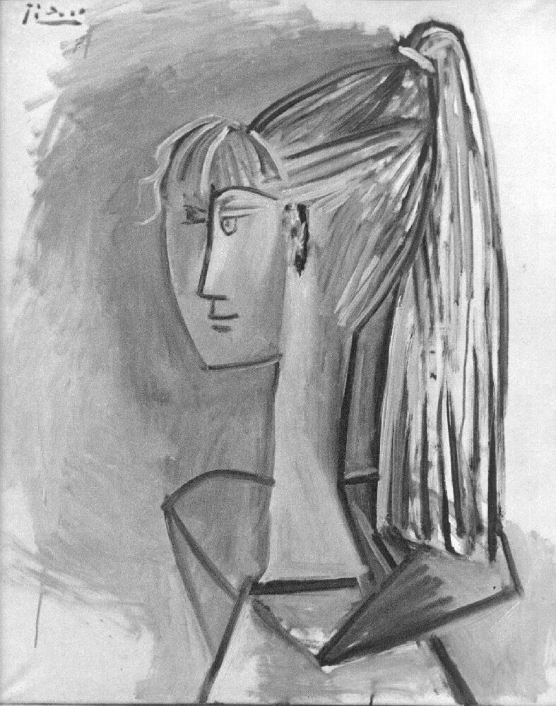 西班牙 画家 巴勃罗 毕加索 抽象 油画 人物 人体 装饰画 david sylvette de portrait 1954 装饰素材