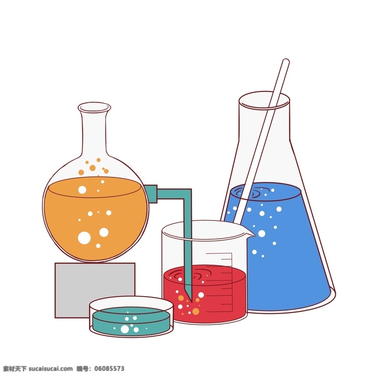 化学 仪器 搅拌 插画 搅拌的棒棒 卡通插画 化学仪器 化学器具 化学工具 化学实验 红色的液体