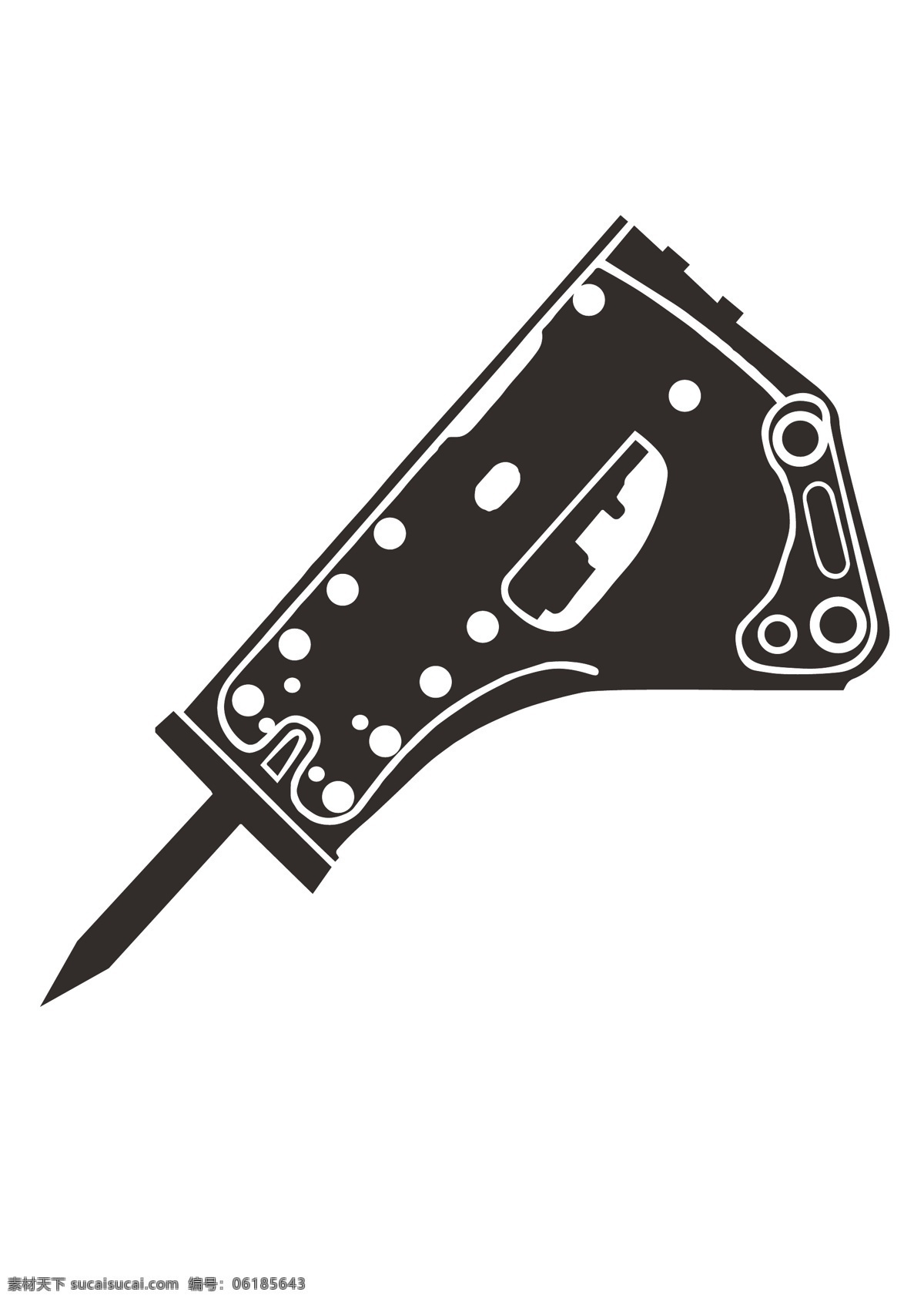 破碎锤 logo 矢量设计 黑白徽标 标志 标志图标 其他图标
