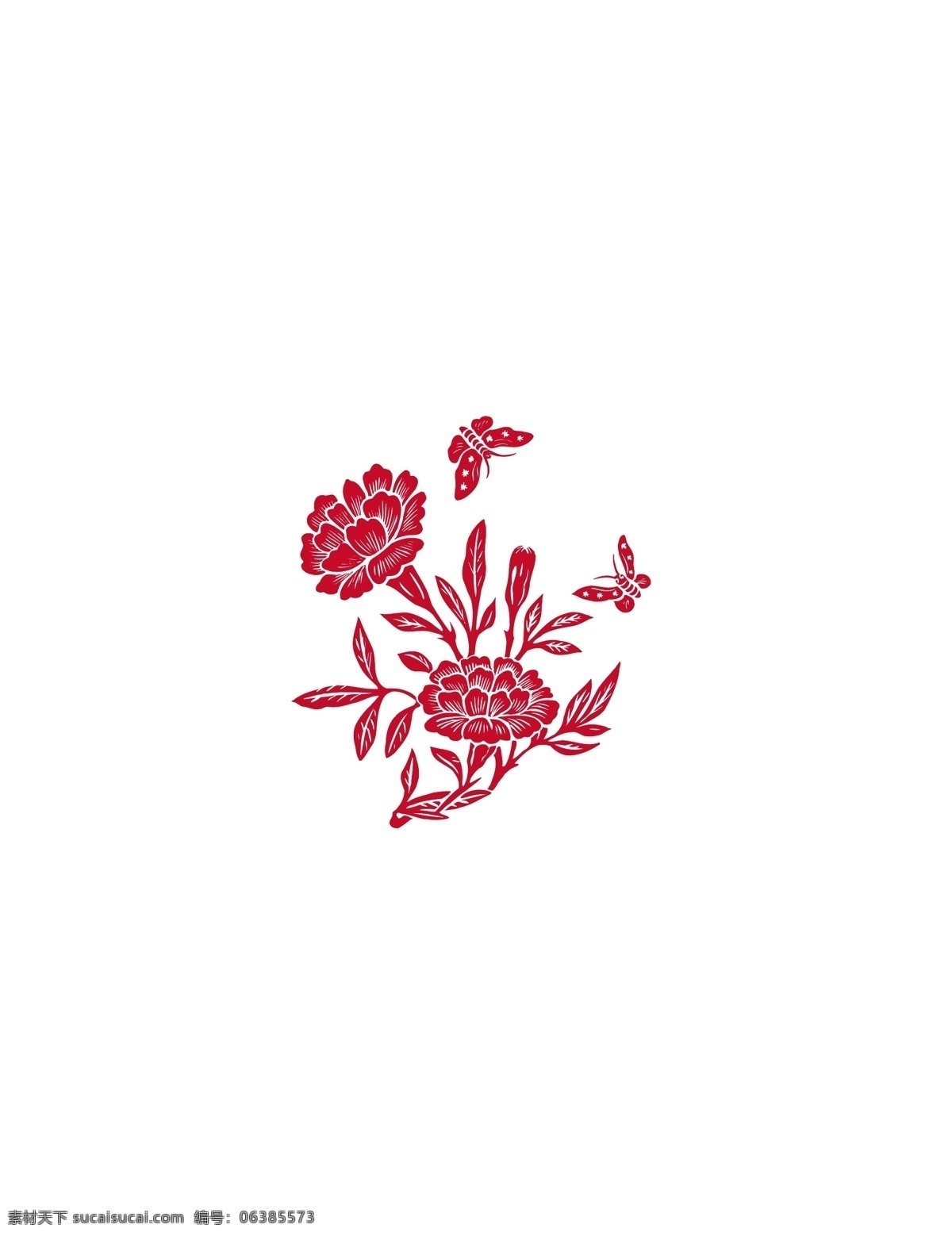 花模板 花 花元素 水墨花 古风花 花线条 剪纸花 蝴蝶