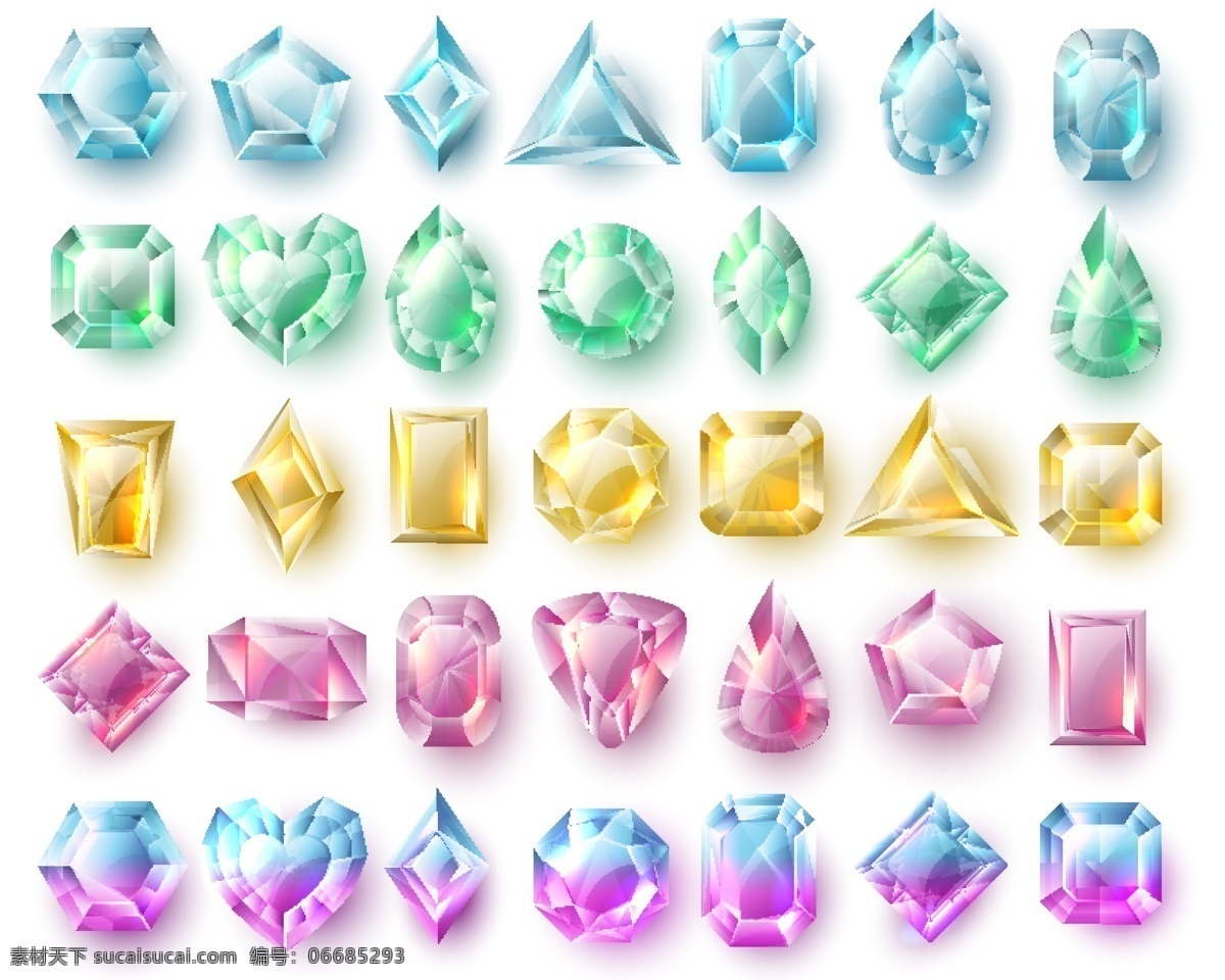 宝石合集 背景 海报 宣传册 宣传画 珠宝 晶体 形状 图标 钻石 蓝色 宝石 奢侈品 石头 玻璃 绿色 红宝石 蓝宝石 水晶 翡翠 三角形 多边形