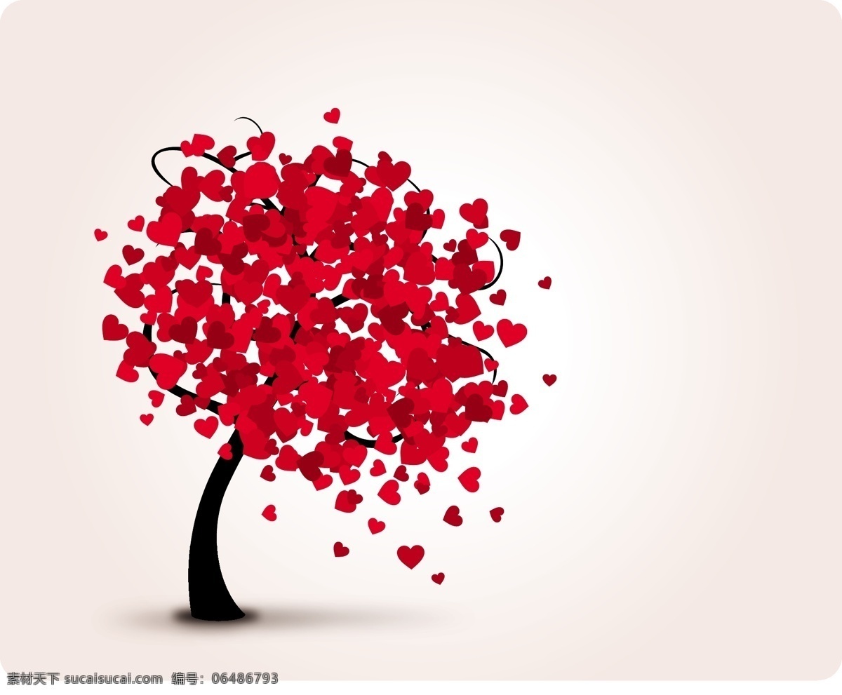 爱情树 爱情 树 红色 love 情侣 喜欢 爱 简洁 大气 明了