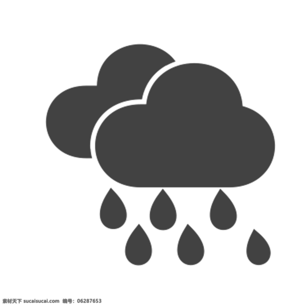 大雨图标 天气 大雨 图标