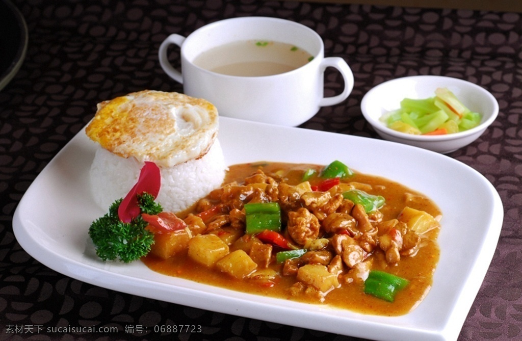 泰式咖喱鸡饭 美食 传统美食 餐饮美食 高清菜谱用图