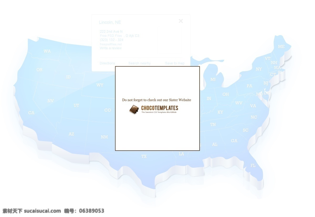 usa map 分层 地图 美国地图 版图 psd源文件