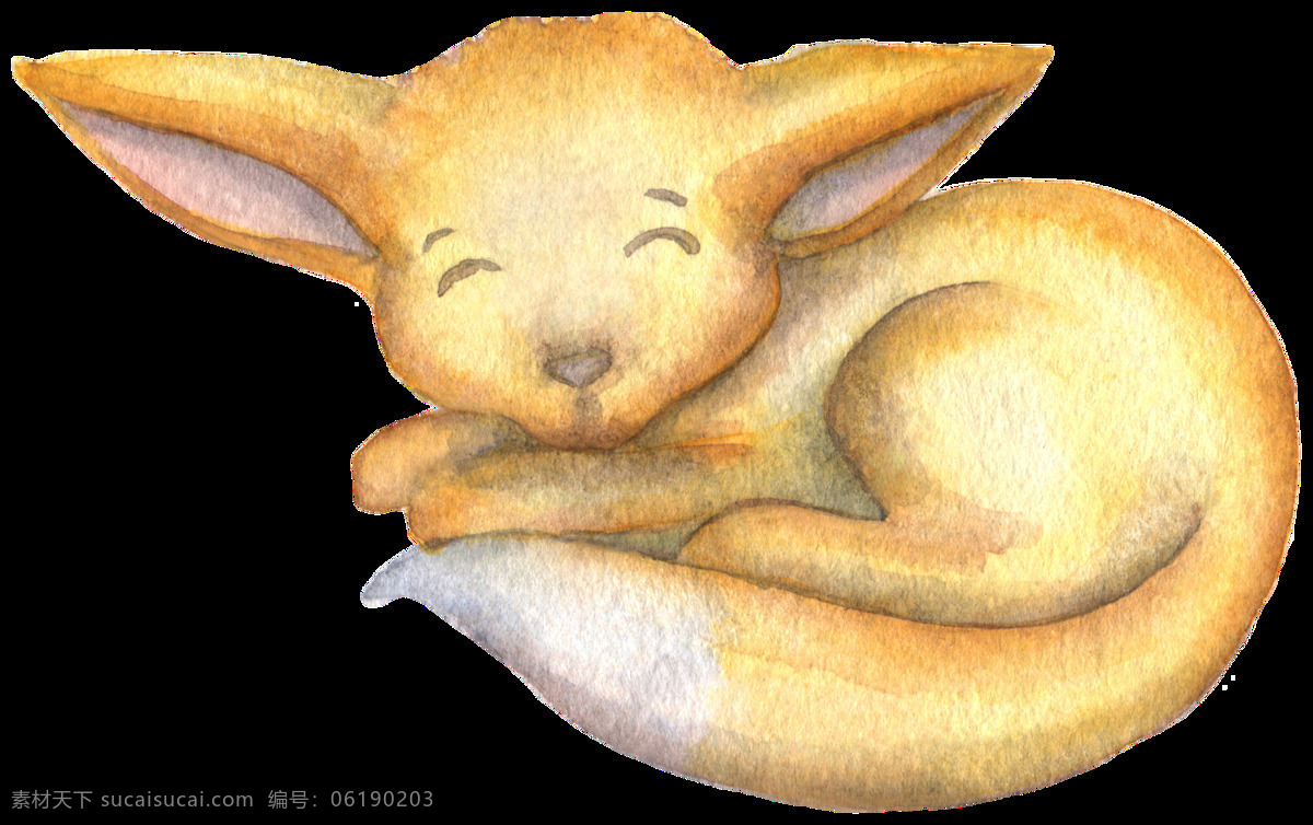 金黄 狐狸 透明 装饰 动物 温暖 透明素材 免扣素材 装饰图案