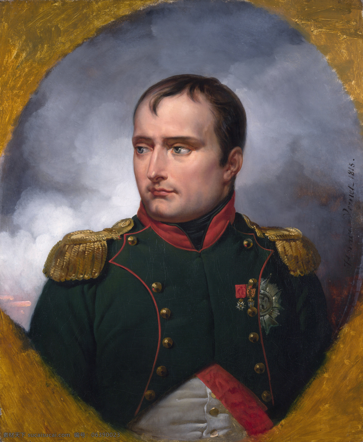 拿破仑波拿巴 元帅 法国皇帝 战斗英雄 半身肖像 19世纪油画 油画 文化艺术 绘画书法