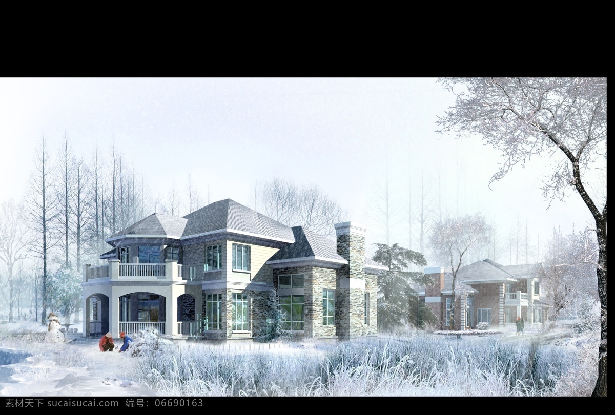 别墅 小区 雪景 效果图 建筑效果图 规划设计 城市规划 商业建筑 效果图素材 后期素材 建筑景观 城市建筑 公共建筑 建筑外观 建筑设计 景观设计 3d效果图 别墅小区 透视图 园林景观 环境设计 psd素材 白色