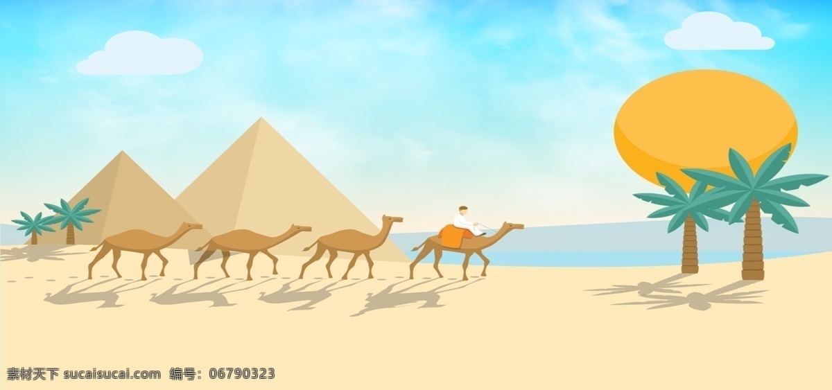 徒 走 沙漠 背景 图 旅行 飞机 出境 旅游 骆驼 动物 出游 沙漠植被