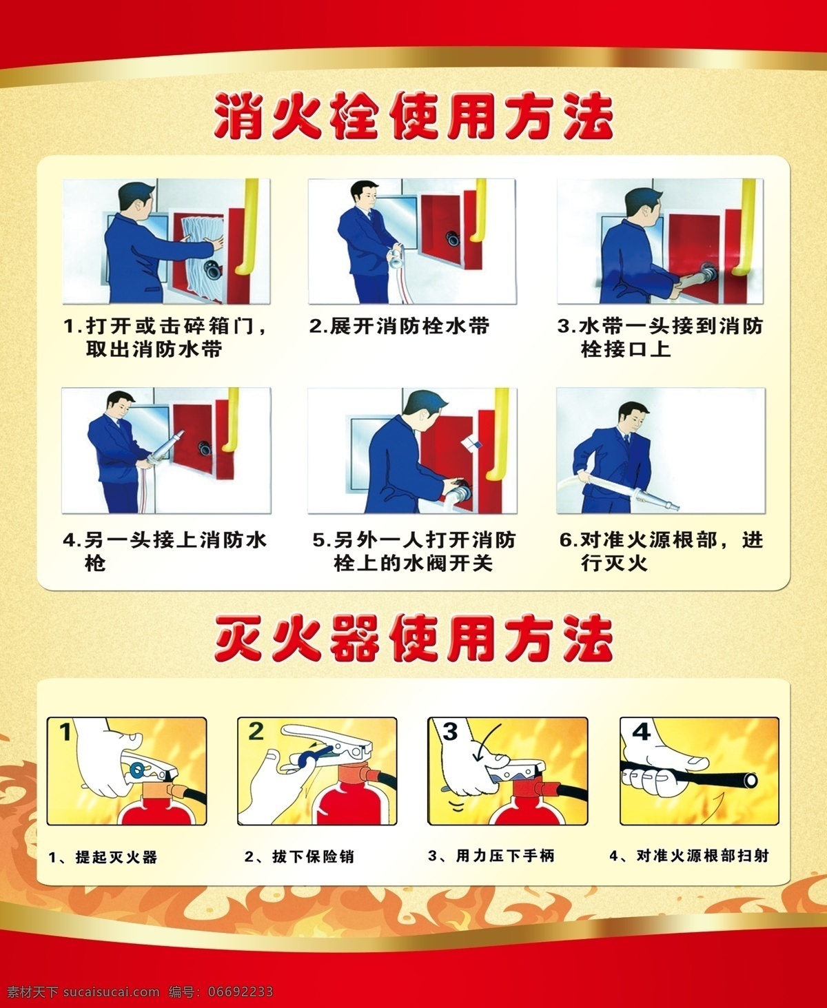 消防栓 使用方法 灭火器 消防小知识 消防 大火 安全知识 灭火方法 分层