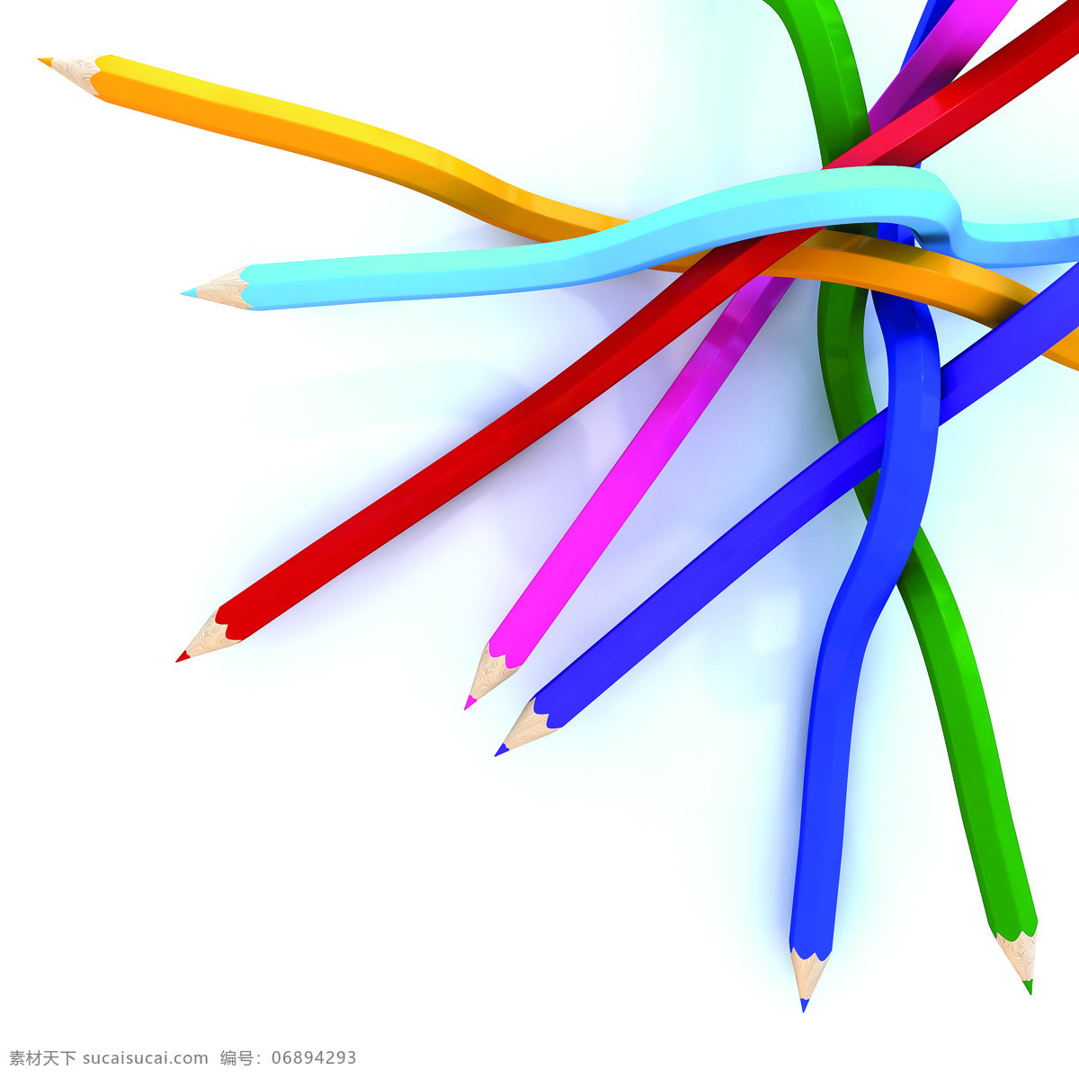 3d 3d设计 办公 彩色铅笔 画笔 铅笔 生活百科 七彩铅笔 五彩 文具 图画笔 文化 用品 学习用品 学习办公 生活素材 psd源文件