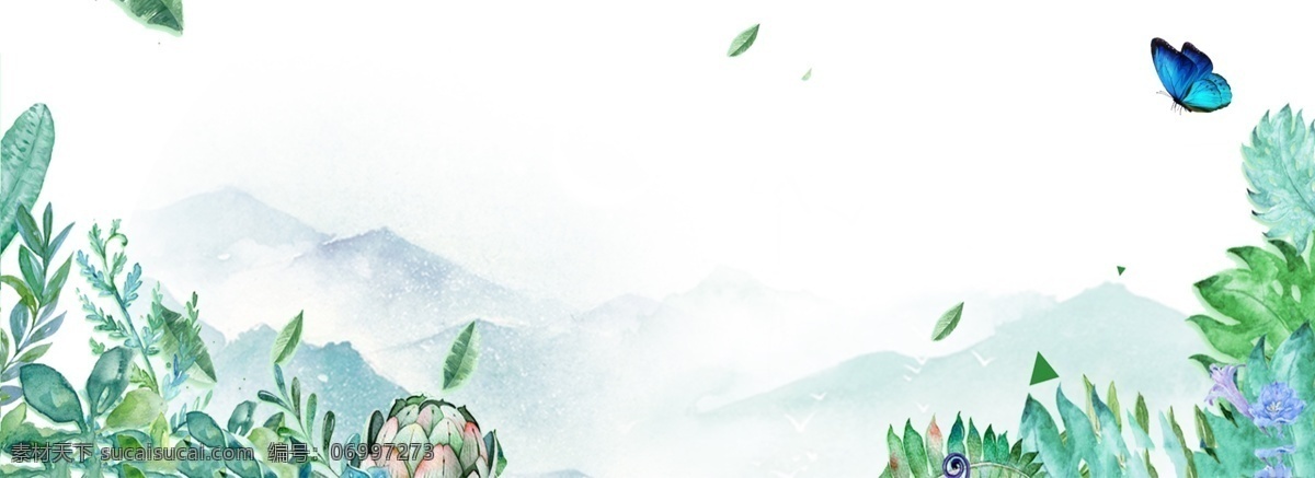 小清 新手 绘 绿色 惊蛰 节气 背景 春日 卡通 手绘 扁平 简约 万物复苏 小清新