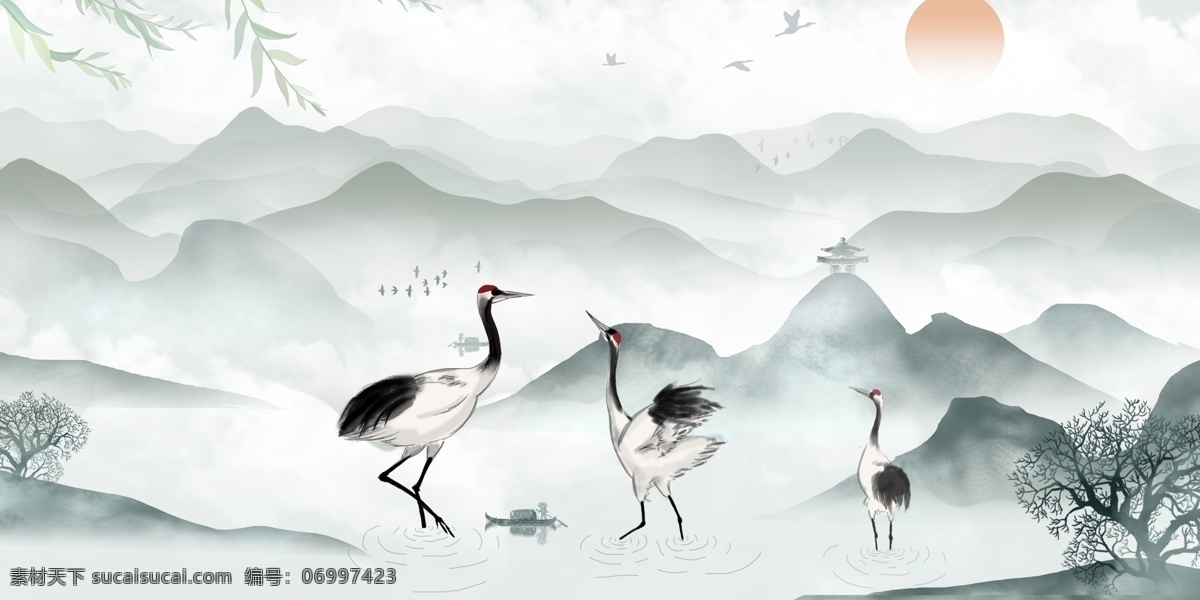 屋檐 水墨江南 徽派建筑 海中国风背景 江南背景 中国风素材 中国风底图 创意中国风 中国风墨迹 中国风元素 水墨中国风 墨韵