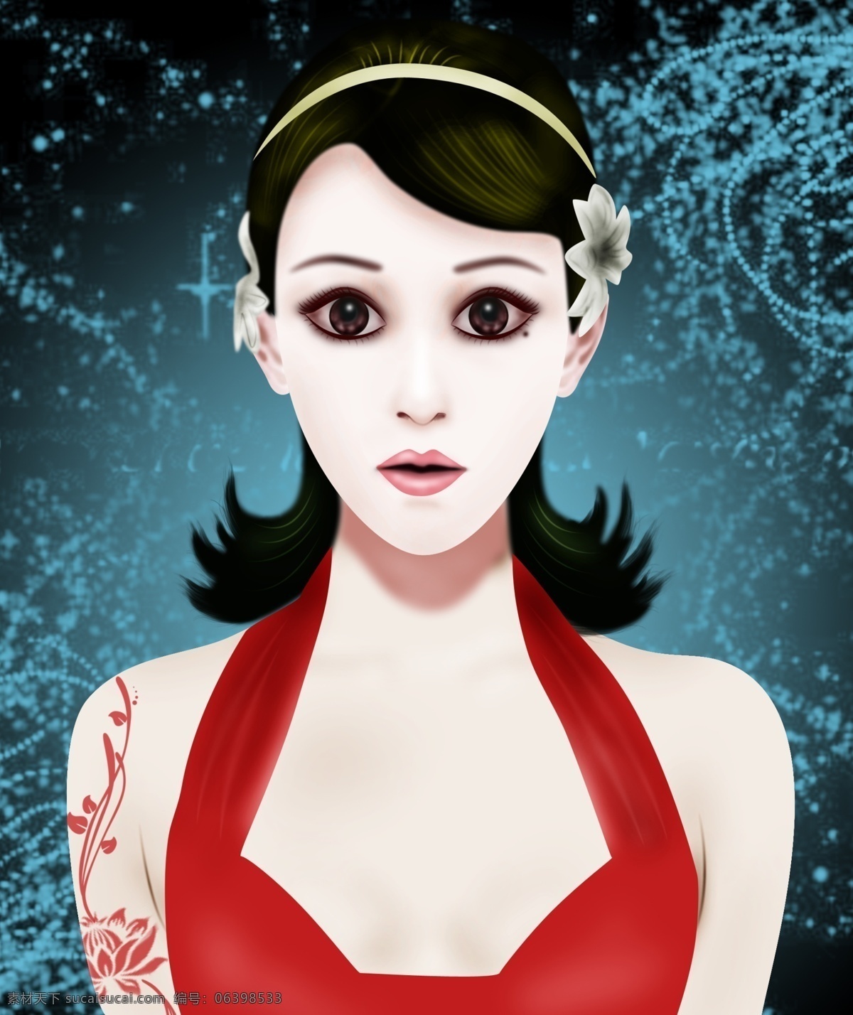 美女 插画 动漫卡通 平面设计 设计作品 美女插画2 我的插画作品 插画集