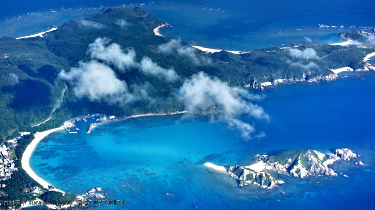 航拍冲绳 日本 冲绳 旅游 纪念品 特色 航拍 岛 海洋 云 旅游摄影 国外旅游