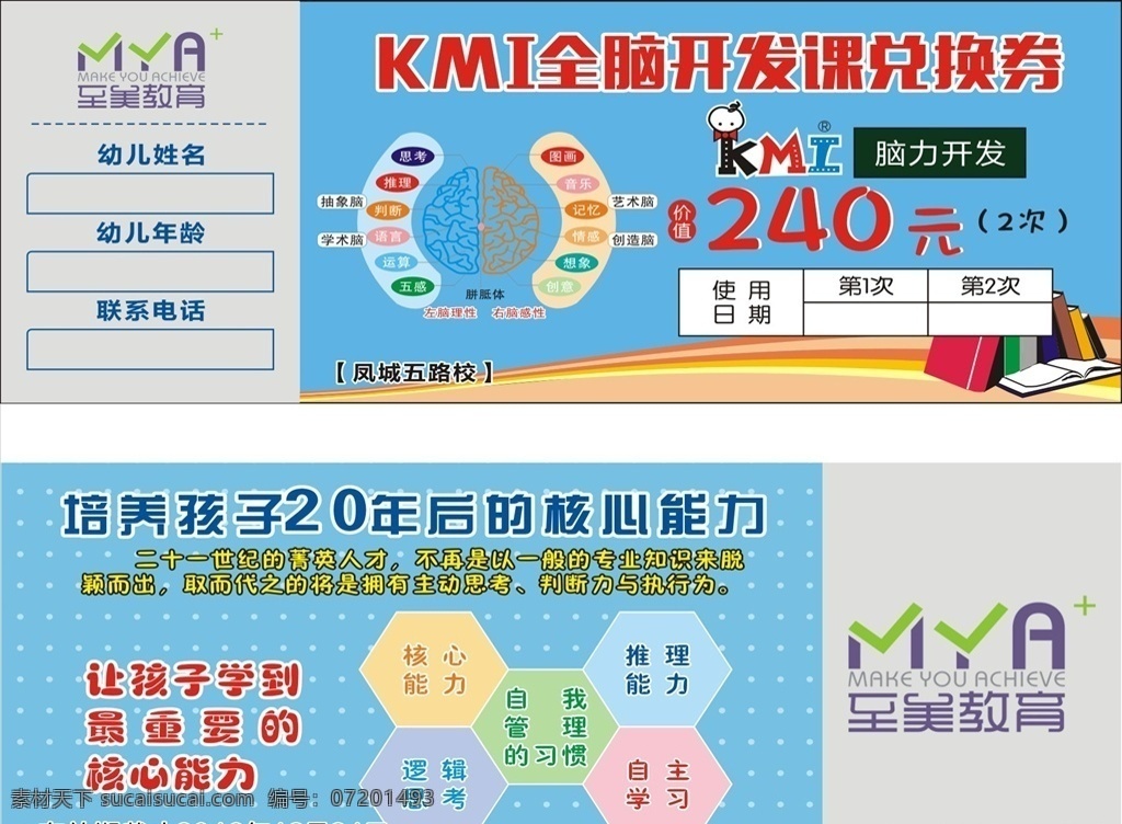 kmi 脑力 开发 券 kmi全脑 全脑开发 全脑示意图 脑图 教育券 kmi标志 脑力开发 兑换券 孩子能力