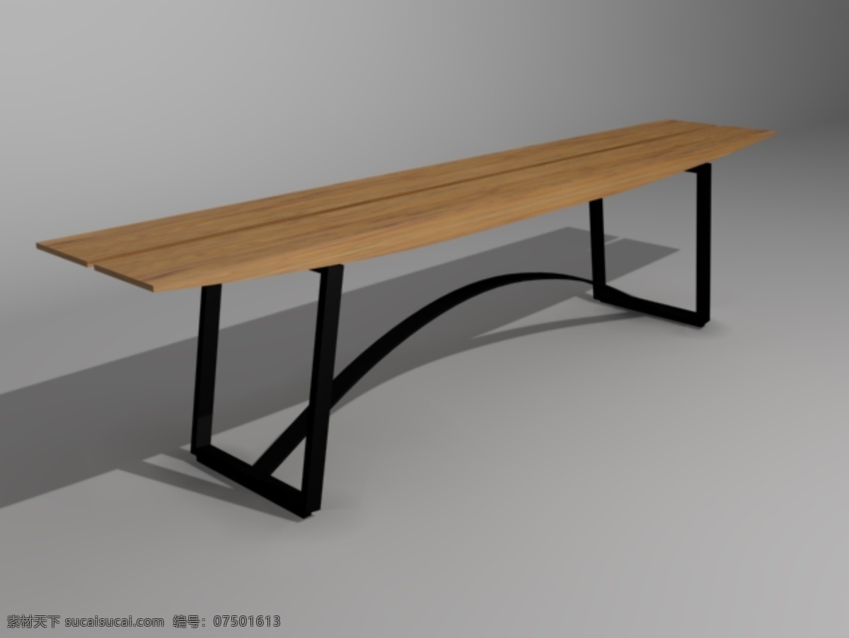 木质 表面 公共 座椅 3d 模型 3d模型 公共座椅 3d座椅 3d模型素材 家具模型