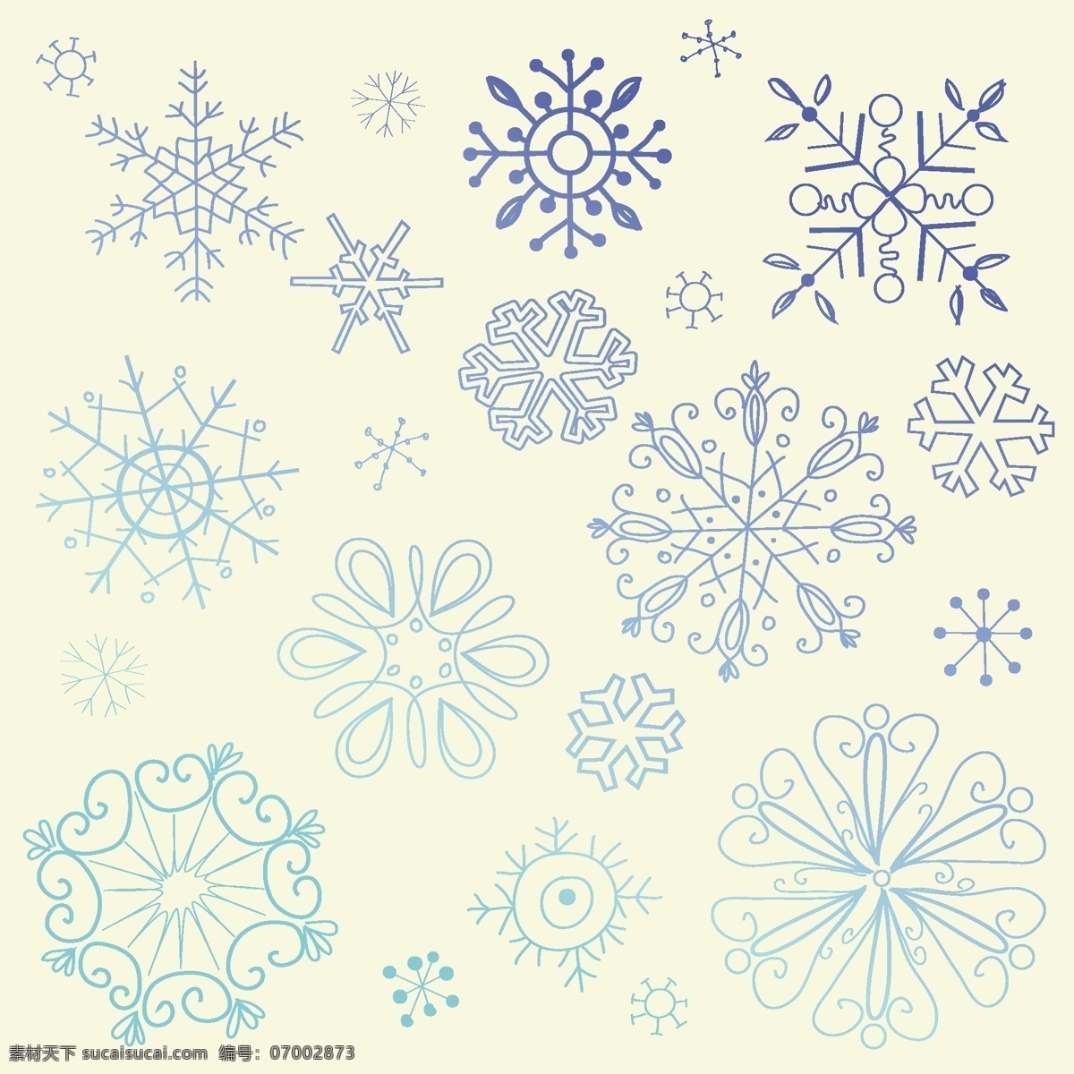 小 雪花 元素 小雪花元素 矢量图 日常生活