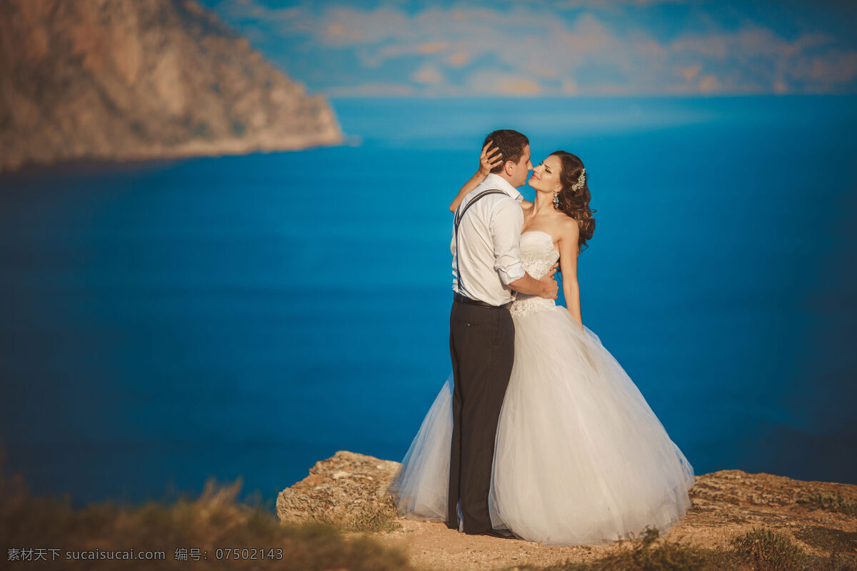 海边婚纱照 婚纱 海边 人物 唯美 写真 人物图库 其他人物