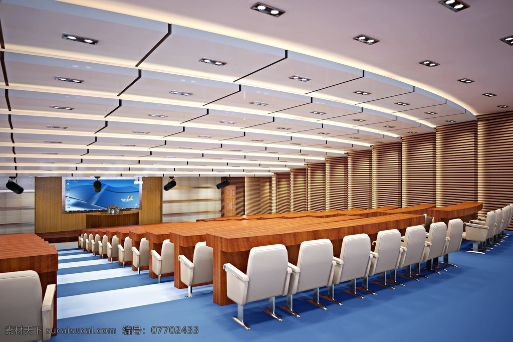阶梯教室 多功能厅 大会议室 培训教室 效果图 现代教室 会议室 室内模型 3d设计模型 源文件 max