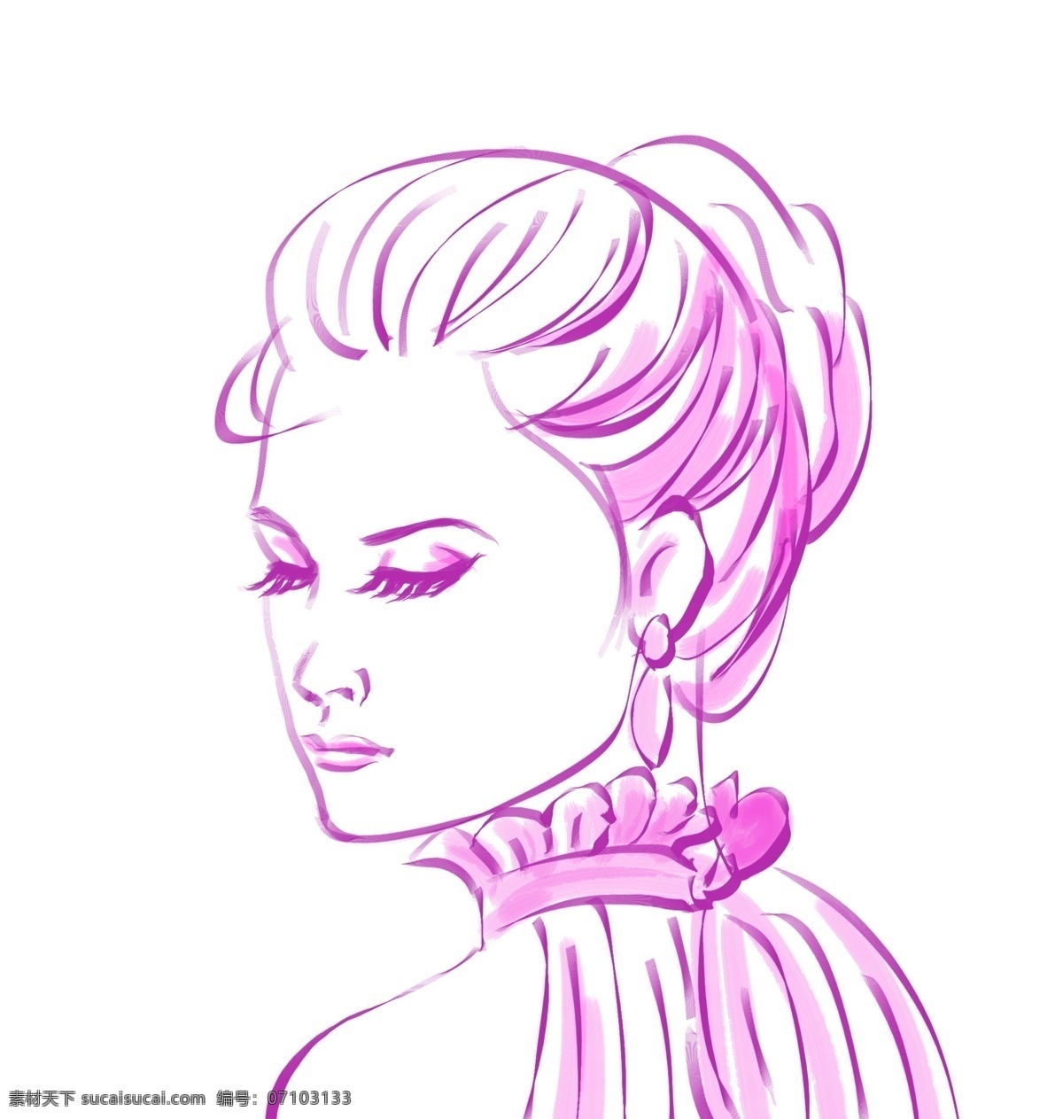手绘美女插画 线条美女头像 美女头像赫本 抽象 美丽 头像 线条 紫红色 紫色线条 手绘美女 美人 女神 花 黄花 美女 妩媚 端庄 典雅 柔情似水 梦幻背景 风情万种 唯美插画 唯美 水彩 小清新 手绘 插画 写意 治愈系
