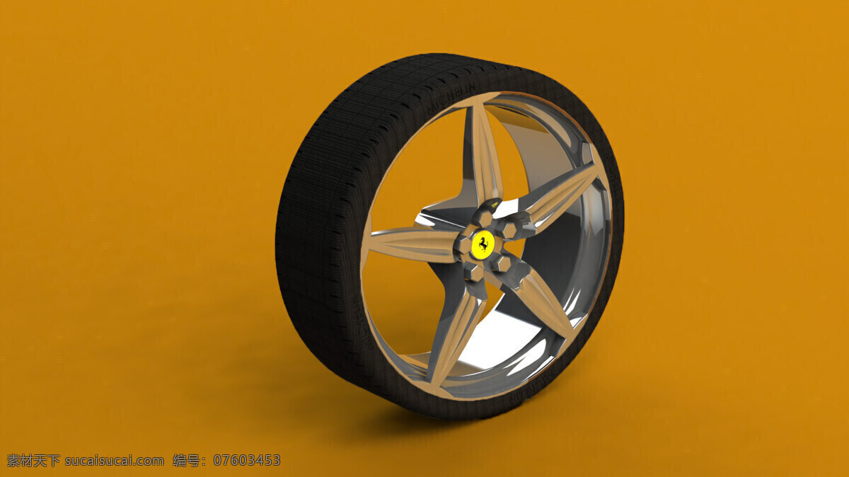 法拉利 意大利 车轮 轮辋 3d模型素材 其他3d模型