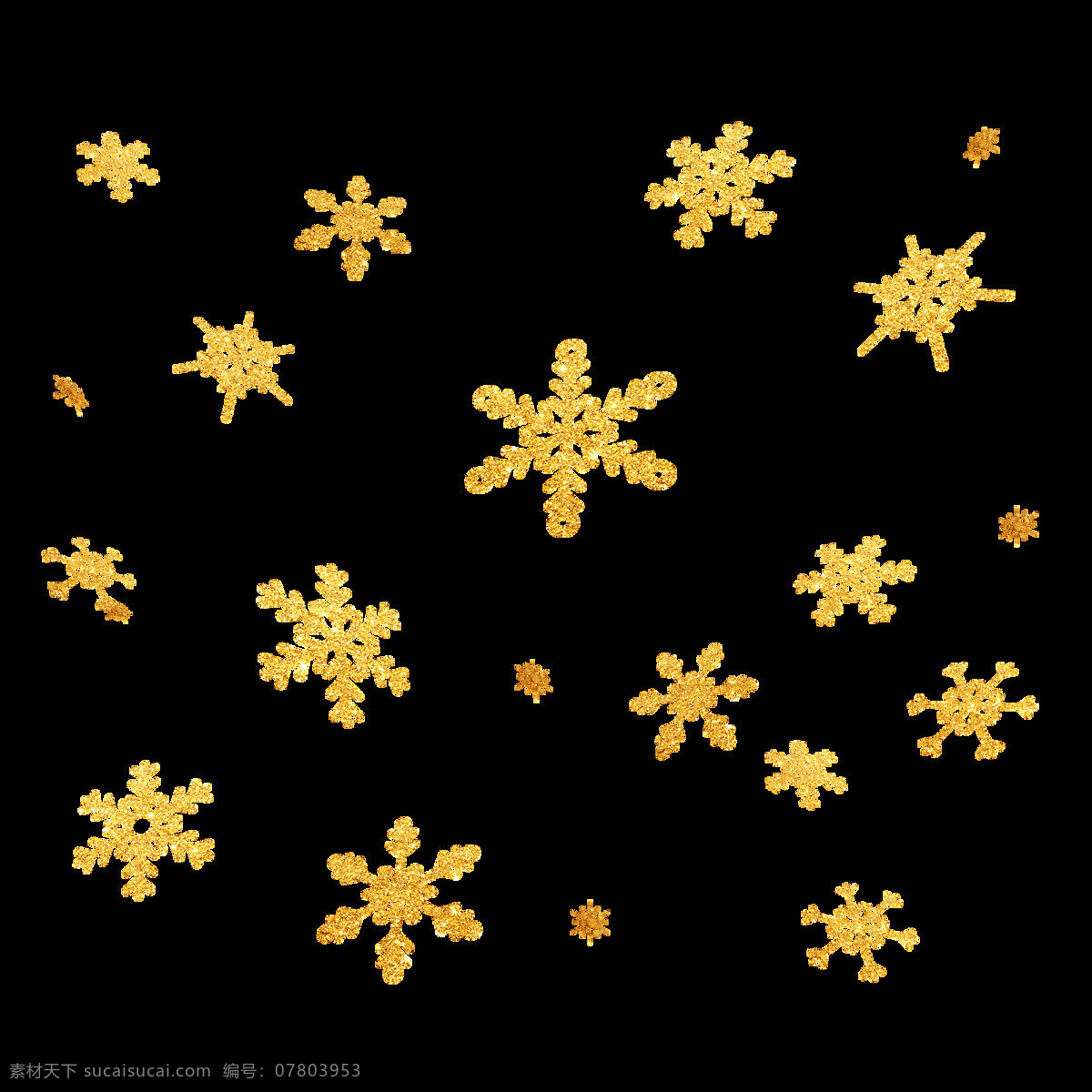 黑金 风 金粉 冰雪 霜花 漂浮 装饰 元素 商用 雪花 飘落 冰花 雪