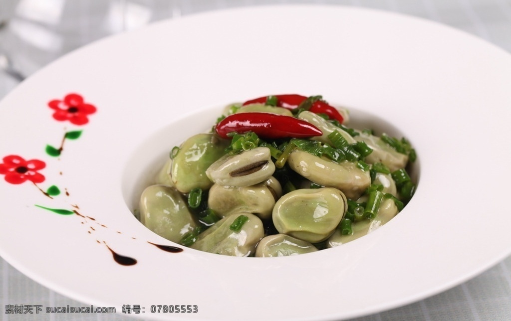 蚕豆 油焖蚕豆 冷盘 葱油蚕豆 精美冷菜 传统美食 餐饮美食