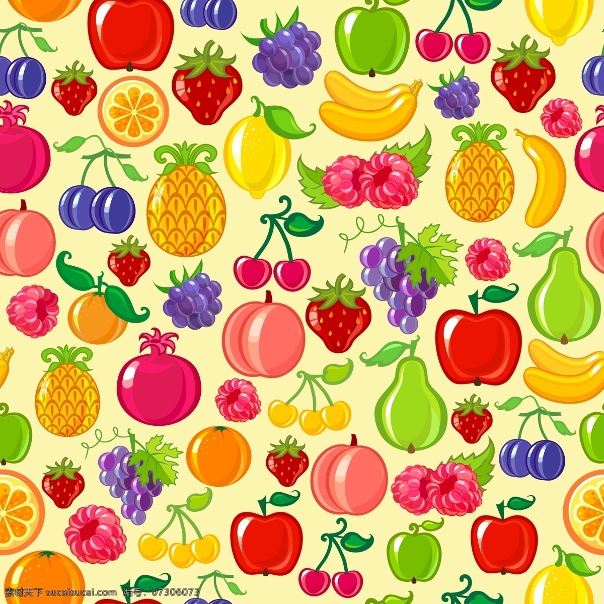 水果背景素材 水果背景 水果素材 背景 苹果 草莓 葡萄 梨子 香蕉 水果 橙子 樱桃 菠萝 橘子 石榴 黄色