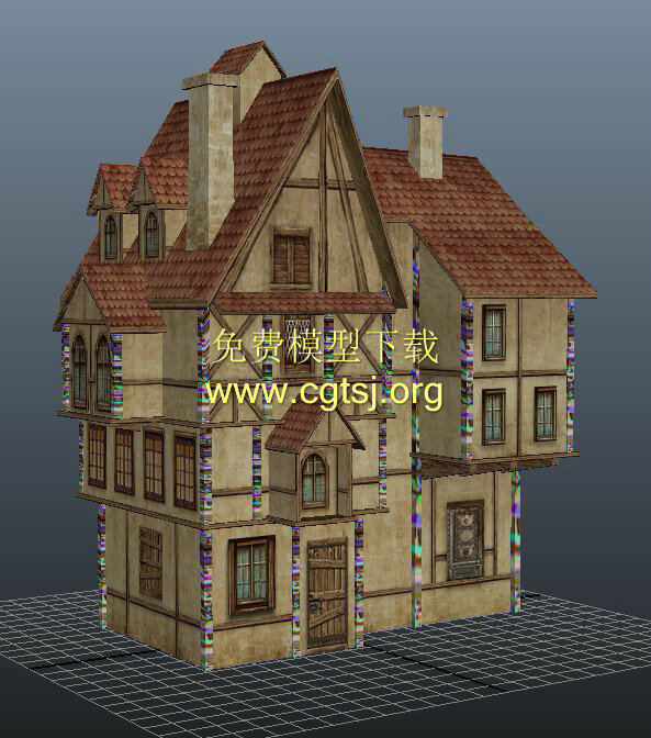 3d设计模型 max 房子 建筑 木屋 室外模型 游戏 源文件 3d模型素材 游戏cg模型