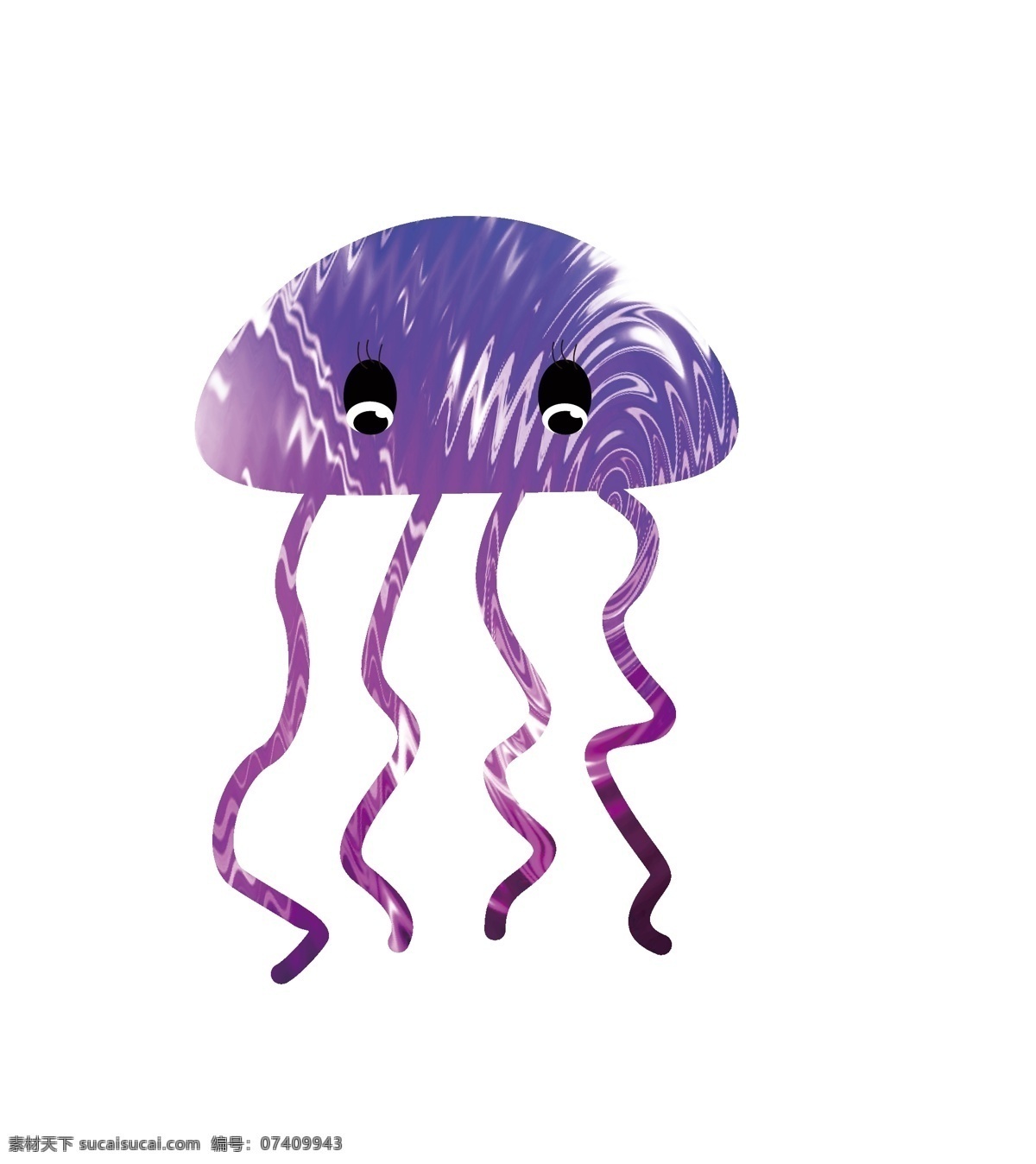 矢量 科技 感 波纹 炫 光 卡通 水母 卡通水母 可爱的水母 拟人化 大眼睛水母 海洋动物 鱼类 扁平化 动物插画 炫光水母
